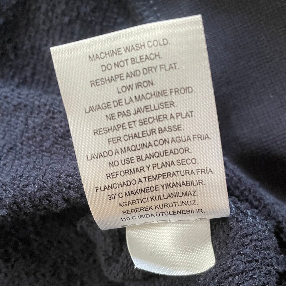 Tibi Sculpted Shoulder Sweatshirt, Navy, XXS, NWT - Picture 10 of 10